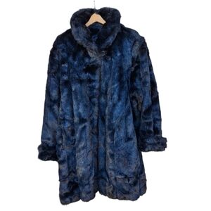 Dennis Basso Black Fur Coat Women Size 3x